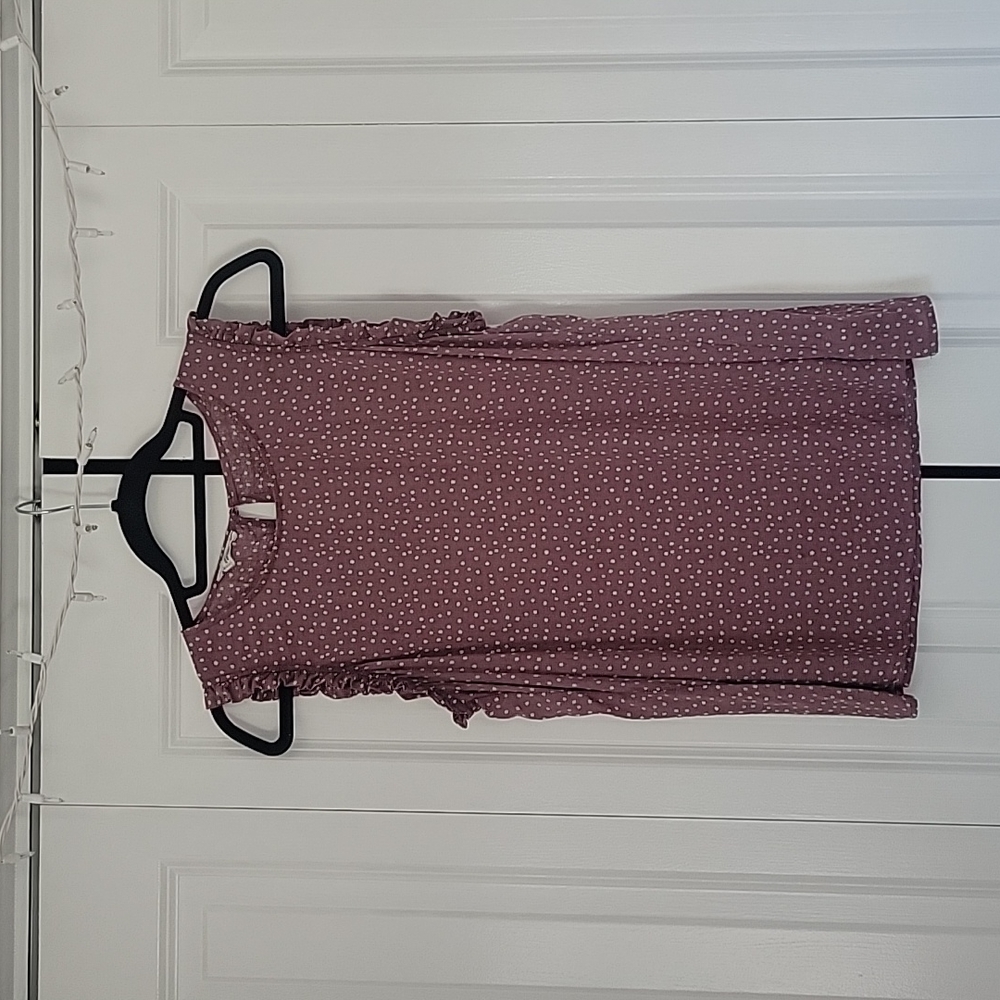 Maurices Polka Dot Tank Blouse Size Large